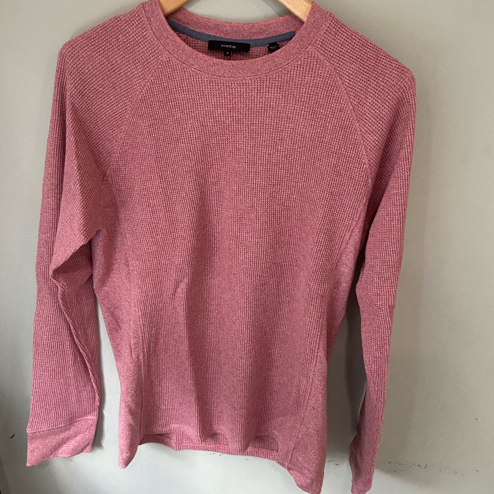 Vince Pima cotton waffle l/s shirt, medium, made in Peru